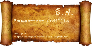 Baumgartner Atália névjegykártya